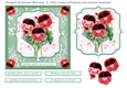 Pansies at Play on Lace Card Topper - Design 2