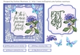 Butterflies & Blooms on Lace Card Topper - Design 3