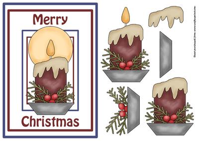 Christmas Candle in a Frame