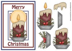 Christmas Candle in a Frame