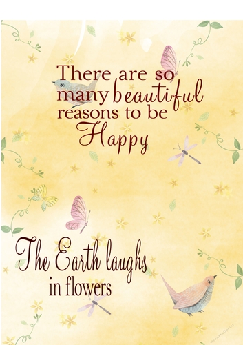 A4  Posters  The Earth laughs in Flowers.