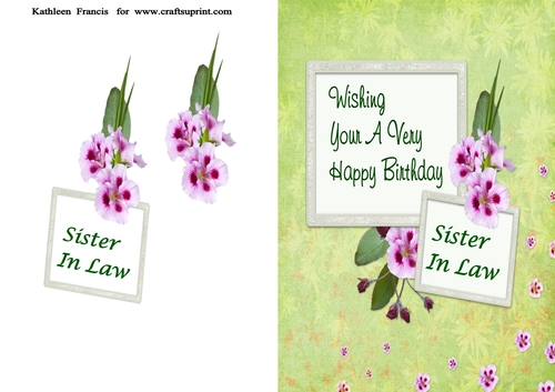 Birthday Sister in Law