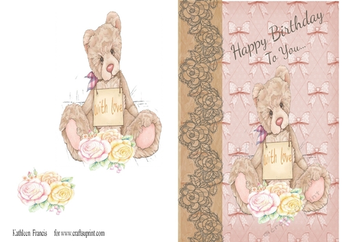 Teddy  with the Birthday Message