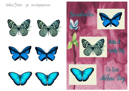 Butterflies Mothers Day for Grandmother