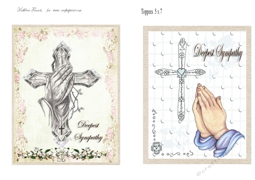 For 5x7 Toppers Sympathy