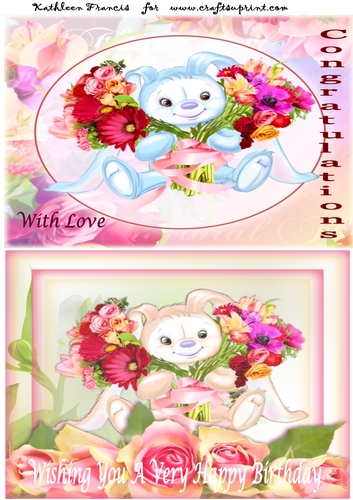 Birthday and Congratulations Bunny Toppers