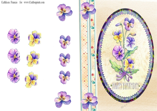  Birthday  Pansies