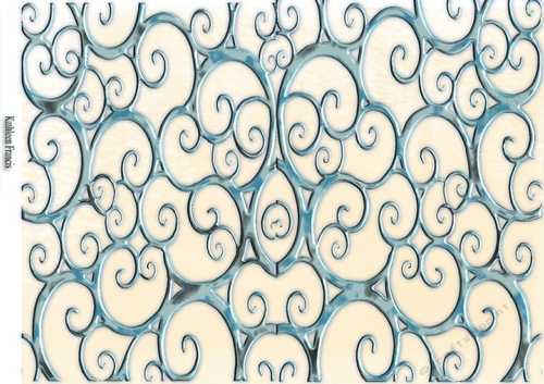 Silver Blue,Swirls metallic