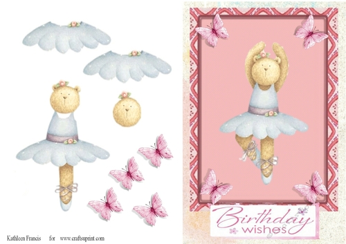 Ballerina Bear Birthday Wishes