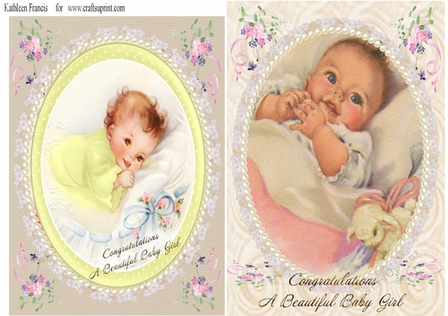 New Baby  Girl Toppers