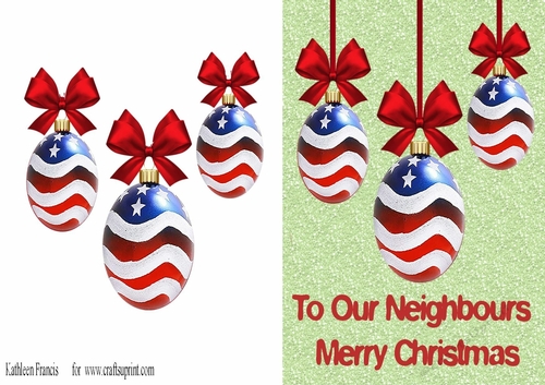 Merry Christmas to the neighbours   USA