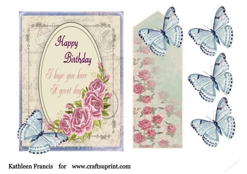 Blue Birthday & Bookmark