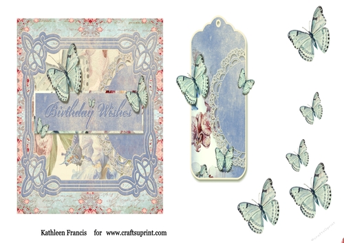 Blue Birthday & Bookmark