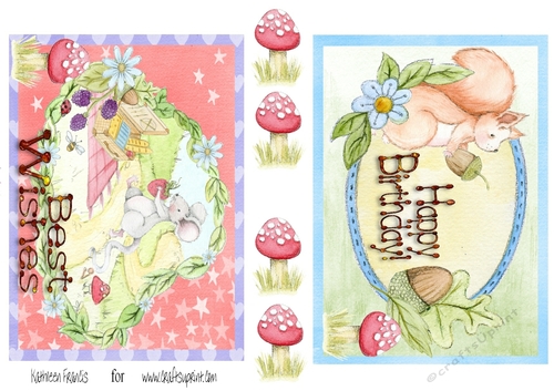 5x7 Birthday and Best Wishes Toppers