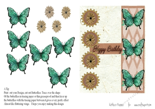 Butterflies and flowers. Birthday