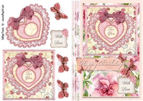 Hearts and Flowers  Birthday