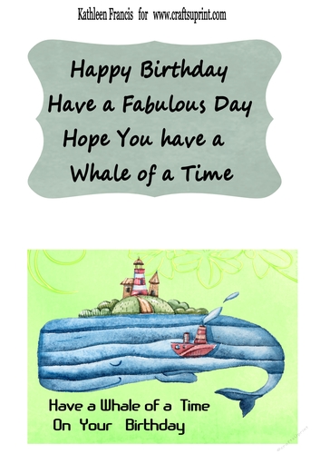 Birthday  Whale of a time