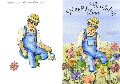 Happy Gardener  Happy Birthday for Dad
