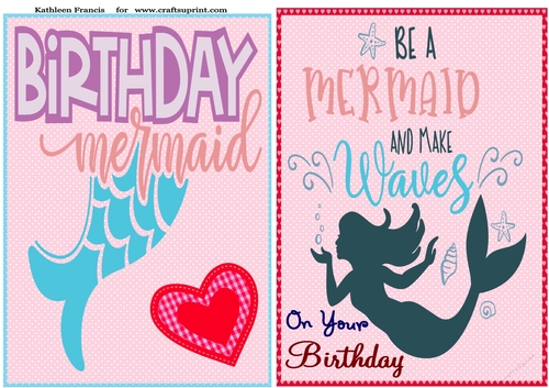 Girls Birthday Toppers. mermaids