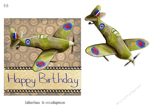 6x6  Birthday  Enthusiast Plane flying.