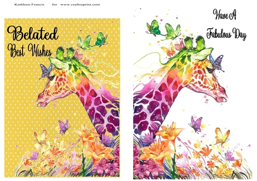 Giraffe Toppers Belated and have a Fabulous Day.