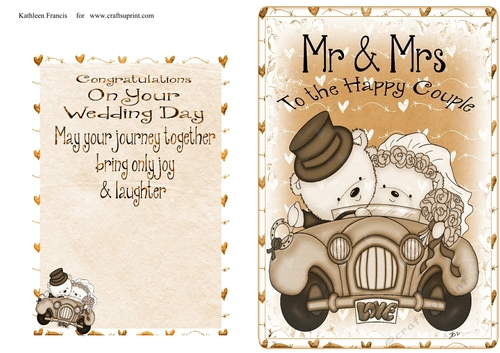 Mr aand Mrs Happy Couple with Insert page
