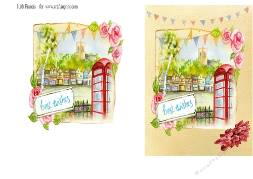 A Village scene - Best Wishes