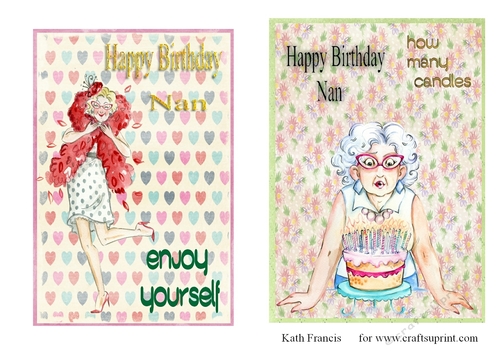 Nans Birthday Toppers