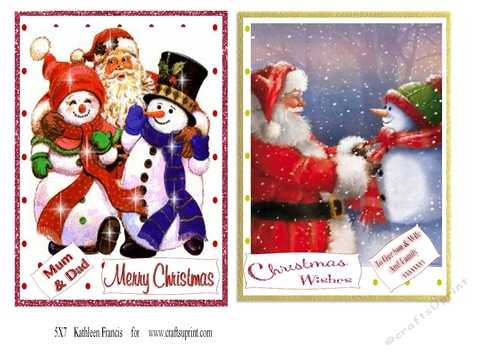 Mum and Dad Christmas Toppers
