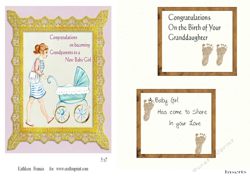 Congratulations on becoming Grandparents. to a New Baby Girl.