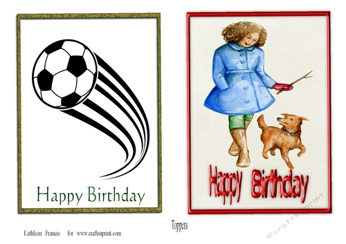  Birthday  Toppers, dog walking and Football