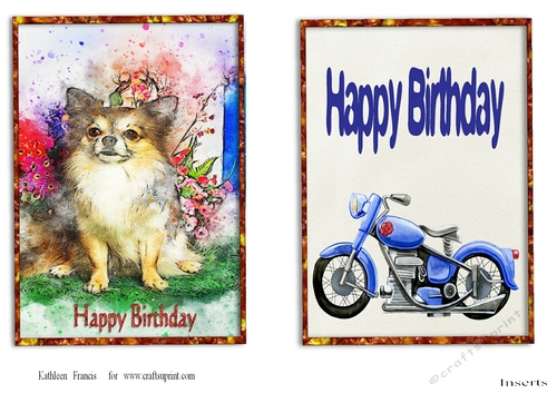 Birthday  Toppers, Doggy, and Motoerbike.