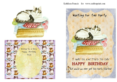 Could not wait  Puss in Blue Birthday