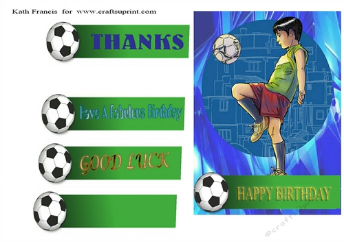 Boys Football Blue + lots of sentiments