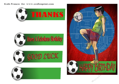 Boys Football Red + lots of sentiments