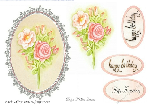 Roses in an Oval
