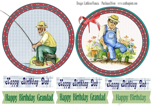 Dad and Grandad Gardening and fishing