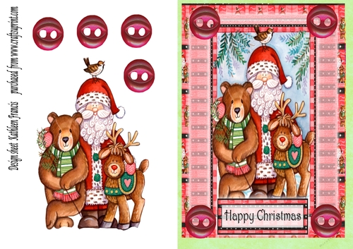 Santa,Bear and reindeer.