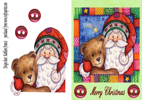 Santa with the Bear watching the star
