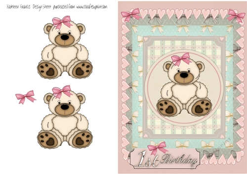 Pink Ted 1st Birthday