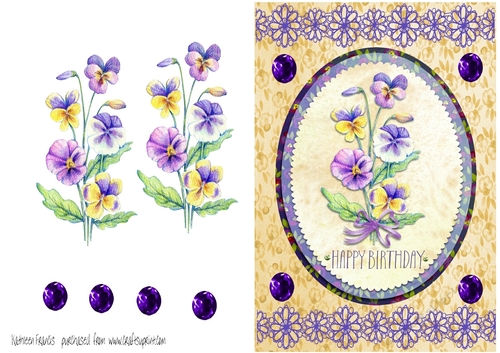 Beautiful Pansy Birthday