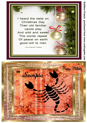 Scorpio topper and a christmas topper