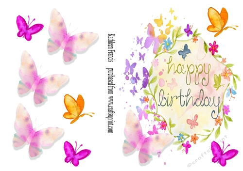 Happy Birthday with Butterflies
