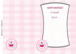 1st Birthday Baby Girl Insert