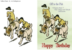 Birthday Off to the pub.
