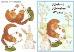 Belated Birthday says Hedgehog