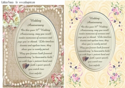 50th Wedding Anniversary Insert Toppers