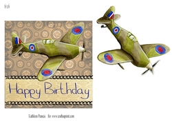 6x6  Birthday  Enthusiast Plane flying.