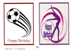 Birthday Toppers, Gymnastics and Football Red.