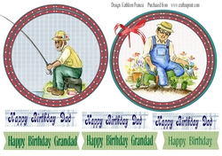 Dad and Grandad Gardening and fishing